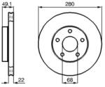 Bosch szellőző féktárcsa Ø280mm 0 986 478 833