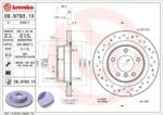 BREMBO féktárcsa perforált/belső hűtéses Ø300mm 09.9793. 1X