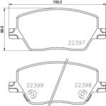 BREMBO fékbetét készlet P23 170