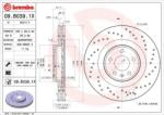 BREMBO féktárcsa perforált/belső hűtéses Ø345mm 09. B039.1X