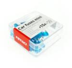 AMIO autóbiztosítékok MINI tok 50db 15A