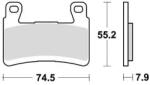 BRAKING fékbetétek, BRAKING (fékbetét fémes keverék CM66) 2 db/csomag - runder - 16 790 Ft