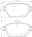 BREMBO fékbetét készlet P50 136