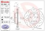 BREMBO féktárcsa perforált/belső hűtéses Ø325mm 09.9581. 1X