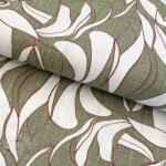  Lenvászon pamuttal WASHED Abstract olive