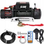 SIHAO 12V-os elektromos csörlő, 6123 kg (13 500 font) teherbírással, 27 méter szintetikus kötéllel és vezeték nélküli távirányítóval (sh13500LBSHCSQCJP)