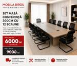  Set masa conferinta 300cm cu 12 scaune, culoare 3101, YF805-300 + CH-385C