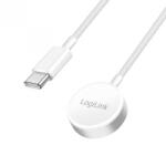 LogiLink Cablu de incarcare USB type C pentru Smartwatch Apple Watch 0-10/SE series/Ultra 1/2/3 1m Alb, Logilink PA0379 (PA0379)