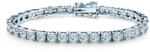 SAVICKI Brățară tennis argint cu moissanite albe 4, 1 mm 18 cm