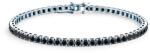SAVICKI Brățară tennis Luminy 3, 0 mm: aur alb, diamante negre - savicki - 27 301,00 RON