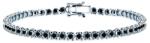SAVICKI Brățară tennis Luminy 3, 2 mm: aur alb, diamante negre - savicki - 29 339,00 RON