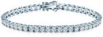 SAVICKI Brățară tennis din argint cu moissanite albe 3, 4 mm 16 cm
