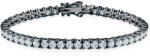 SAVICKI Brățară tennis din argint negru cu moissanite albe 3, 4 mm 21 cm