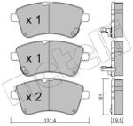 METELLI set placute frana, frana disc METELLI 22-0913-0 (22-0913-0)