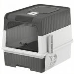 PawHut Litieră pentru Pisici cu Capac, Sertar Glisant, Intrare Frontală, Ieșire Superioară, 48x35x36 cm, Gri | Aosom Romania (D31-160V00GY)