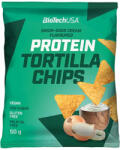 BioTechUSA Protein Tortilla Chips 50 g, ceapă-smântână