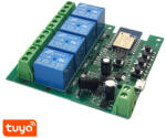 TuyaSmart 4CH 5V-32V AC/DC - négy áramkörös, Wi-Fi , RF, NO/NC okosrelé (TUYASM-532V4-WIFI) - okosotthon