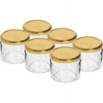 Browin Befőttes üvegek fedővel, Barna, 6 db, Fém, Üveg, 330 ml