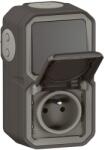 Legrand Priza si intrerupator Legrand Plexo IP55, 16 A, 250 V, waterproof, gri alb (26796434)