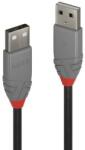Lindy LY-36691 kábel, USB 2.0 - USB 2.0, 0, 5 m, szürke (LY-36691)