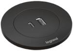 Legrand Priza incorporabila Legrand Incara Disq 60, USB AC, 15W, Negru (93076204)