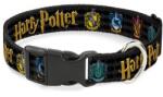 Buckle-Down strapabíró nyakörv műanyag csattal, normál, M méret, Harry Potter