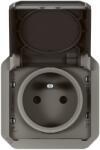 Legrand Priza cu 2 P T Legrand Plexo 069891L, culoare antracit, compostabila (43086883)