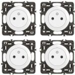 Legrand Priza electrica cu pamant Legrand Celiane, alba, cu suport retractabil, 4 bucati (50041639)
