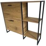  Fémkeretes cipősszekrény fém váz MDF lap 95x24x85 cm - terhelhetőség: 10 kg/polc