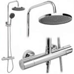 Rea Avanti set de duș perete cu termostat cu duș de ploaie crom REA-P8921 (REAP8921)