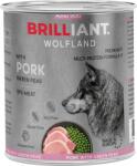 Brilliant Wolfland prémium kutyakonzerv sertéssel és zöldborsóval (6 x 800 g) 4.8kg