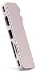 Satechi USB-C Snap Hub (1x HDMI 4K 60Hz, 1x USB-C up to 5 Gbps, 1x USB-A 3.0 up to 5 Gbps, 1xUSB-C PD, 1x microSD/ 1x SD card reader) - Blush (ST-HUSNP) (ST-HUSNP)