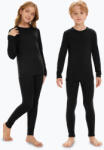 WOOLCANO Merino gyermek termikus alsónemű szett SET0683 fekete