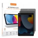 Techsuit Folie de protectie Ecran Privacy Techsuit ArmorGlass CrystalHD pentru Apple iPad 10.2 (2021), Sticla Securizata, Full Glue, Set 2 bucati - evomag
