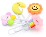 JUNIOR Clemă/semn de carte decorativ Floare & Soare & Lună & Nor 7 cm (set de 4 buc) Agrafa