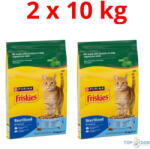 Friskies 2x10kg Steril lazac és zöldség ivartalanított száraz eledel felnőtt macskáknak