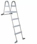 Azuro De Luxe 3 lépcsős medencelétra süllyesztett medencékhez, rozsdamentes acél, 110-120 cm, antracit szürke (3EXX0740)