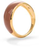 BERRIES inel pentru femei din argint placat cu aur cu email Viva Mocha Mousse Mini Ring 9BY2-AKDYME_GLD (PVM017)