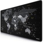  Titanwolf XXL Gaming Egérpad 900x400x3 mm - Világtérkép Mintás Fekete Asztali Alátét, Irodai és Gamer Egérpad Nagy Méretben
