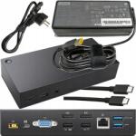 Lenovo USB 3.0/3.1 Gen 1 Dokkolóállomás 40A90090UK Csatlakozó Replikátor MacBook Air Pro - Fekete, 17.1x8x3.3 cm (40A90090UK)
