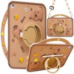 A-BEAUTY Capybara iPad 9, 7 hüvely tok (6. /5. generáció 2018/2017) / Pro 9, 7 / Air 2 / Air, ütésálló, ceruzatartóval, forgatható állvánnyal é