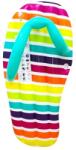 CKB LTD IGGI Óriás Felfújható Flip Flop Papucs Úszómatrac 1, 5 m Vízijáték Medencébe Többszínű Csíkos