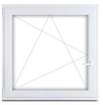  Delta W6K BNY műanyag ablak bal 3 rétegű üveggel 150x150 cm (161505)