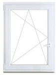  Delta W5K BNY műanyag ablak bal 1, 0 üveggel 60x120 cm (99439)
