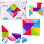 LEAN Toys Klocki Magnetyczne Tangram - 9 elemes színes mágneses építőjáték (23552)