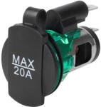  Beépített aljzat EURO 12/24V fedéllel - max. 20A