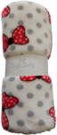 Soffi Baby Baby takaró plüss dupla masnis piros 75x100cm - perfectlife