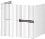 Fluminia Mobilier pentru lavoar pe blat Fluminia, Malta, finisaj riflat, 60 cm, alb (MALTA2-62-BL-GW-C) - klassconfort