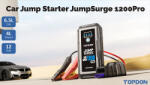TOPDON JumpSurge 1200 PRO autóindító 10000 mAh 1800A USB-C PD18W