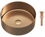 WaterMark Mosdókagyló Asztali Kerek Acél Rose Gold Csiszolt Réz Pvd 40cm (CWRGPL)